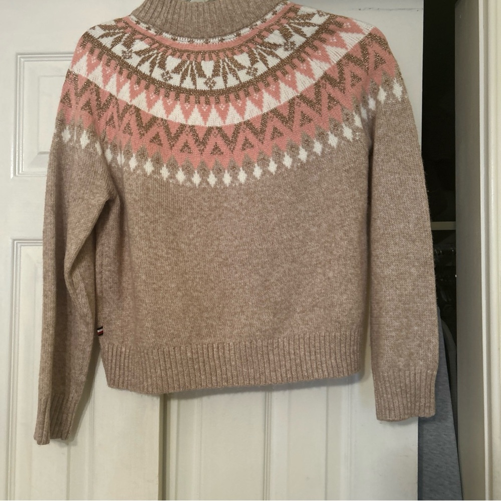 Tommy Hilfiger Women's Half-Snowflake Raglan Sweater J2XS0789- medium